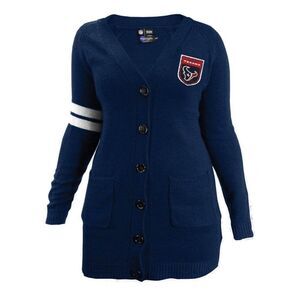 NFL Team Apparel Houston Texans Tunic Length Cardigan NWT Size XL